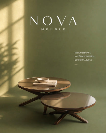Table basse flora